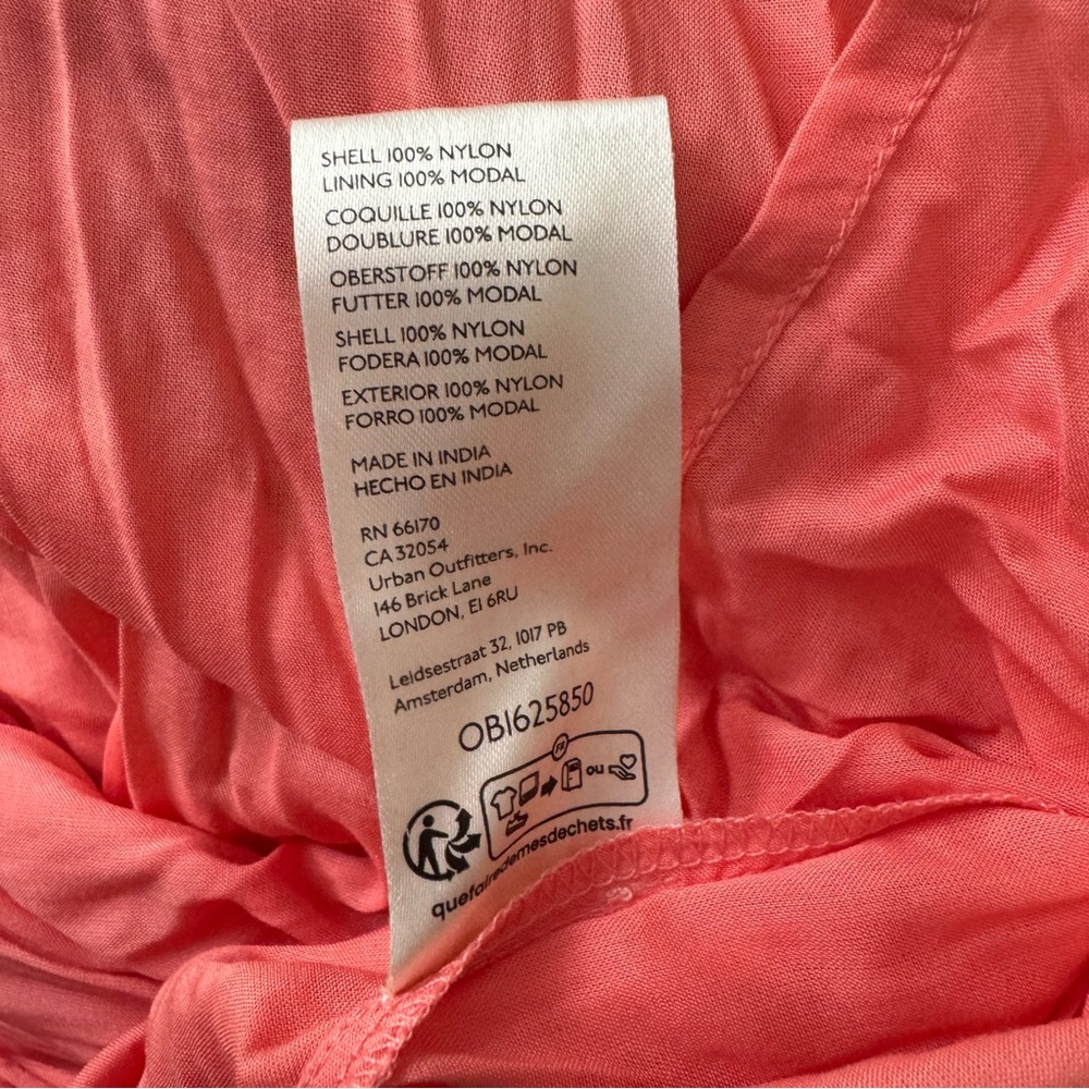 Anthro ruffle tulle & mesh midi skirt, gorgeous coral color, elastic waist, NWOT - Picture 11 of 13